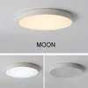Plafonnier rond LED moderne lampe à disque ultra mince blanc noir couleur bureau maison chambre salon salle à manger éclairage design minimaliste