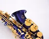 Nuovo Suzuki SR-475 F Sassofono Contralto Eb Tune Ottone Sassofono E Flat Sax Superficie blu unica Lacca dorata Chiave Sax Strumento musicale con custodia