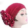 Doupoulu 2018 damer kvinnor chehats solid muslim hatt stretch turban hatt huvud wrap cap kvinnor cancer chehat #ew