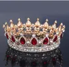 Vintage Barock Königin König Braut Tiara Krone für Frauen Kopfschmuck Abschlussball Braut Hochzeit Tiaras und Kronen Haarschmuck Zubehör