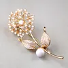 Jewelry Designer Brooches Crystal Luxury Brooches Men Women Fashion Wedding Accessories Bead Dandelion Brooch Pins Elegant Bridal 270Z