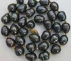 VENTE EN GROS 20 POUCES 11-13MM COLLIER DE PERLES NOIRES DE TAHITI FERMOIR EN OR 14K