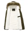 Parka Männer Mäntel Winter Jacke Männer Schlank Verdicken Fell Kapuze Outwear Warme Mantel Top Marke Kleidung Casual Herren Mantel Veste homme Tops