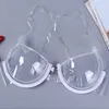 Kvinnor Sexiga Push Up Underkläder BH Underkläder TPU PVC Transparent Klar BH Ultratunna remmar Osynliga BH:ar