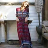 Nouveau 2018 femmes Boho plage robe été longue robe imprimé fleuri Maxi grande taille soirée robes Mujer DR079