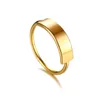 Dainty gepersonaliseerd goud gebogen bar ring stapelen ring gratis aangepaste naam gravure