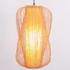 Sydasiatisk Bamboo Long Lantern Matsal Tak Hänglampa Japansk Restaurang Hänge Ljus Land Rustik Hängande Lampor