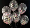 36 pouces rond transparent décoration de fête ballon en papier nouvelle mise en page de mariage chaud gros ballons de confettis en gros