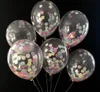 36-tums rund transparent parti dekoration papper ballong ny varm bröllopslayout Stora konfetti ballonger grossist