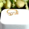 Love English letter rings for women couple gift female fashion simple micro-set ring accessories retail wholesale