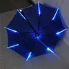 Hot sell 7 Colors Changing Color LED Luminous Transparent Umbrella Rain Kids Women with Flashlight For Friends Best Gift