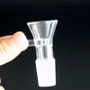 Smoking Glass Bow Pour bong complice fumer du tabac 14mm 18mm bol à joint mâle 5mm verre capiteux slide ash catcher bol en verre avec poignée