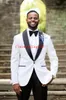 All Loved Shawl Lapel One Button Groom Tuxedos Men Suits Wedding Prom Dinner Best Man Blazer Black brothers Wedding(Jacket+Tie+Girdle+Pants)