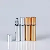 5ml UV Gold Silver Glass Roll na garrafa de perfume com bola de rolo de metal 5 CC Cosmético Rollo de rolo de óleo essencial LIN4528