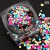 Nouveau Mode Nail Art Nail Patch Métal Mélange Coloré Rond Glitter Nail Glitter Autocollants Maquillage Beauté Cadeaux