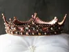 Retro palace queen Baroque Black Bride circle round crown crown studio head ornament