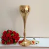 Vases en métal 56 CM / 22 "argent/or, centres de Table de mariage, support à fleurs en plomb pour la décoration de la maison