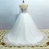 Роскошные Arabic Свадебных платьев 2020 Sparkly бисер кристаллов с длинного рукавом свадебных платьями Puffy бального платья Тюль Свадебные платья сексуальных платья невеста