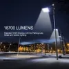 LED Shoebox Parking Lot Lights 100W 150W 200W IP66 Waterproof Outdoor Street Pole Light with UL & DLC Listed