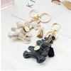 IPARAM NIEUWE FashionKey -keten Accessoires Tassel Key Ring PU Leerbeerpatroon CAR Keychain Sieradentas Charm3299472