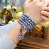 1pc Hot 6mm 8mm Natural Sodalite Stone Healing Gem Stone 108 Buddhist Prayer Beads Tibetan Mala Stretch Bracelet Necklace