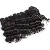 Ombre Weave Bundles Brazilian Deep Wave lockigt hår 8-10 tum 3st/set för helhuvud 166g/set