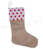 Décorations de Noël Chaussettes en toile Bas Sac cadeau Bas 30 * 45cm Décoration d'arbre de Noël Chaussettes Bas de Noël 7 styles GGA664 50pcs