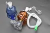 Zucca di teschio di alta qualità Mini Bong di vetro Incline Recyler colore Tubi di fumo d'acqua con ciotola Oil Rig Bong di vetro d'acqua Immagine reale zappe di ciotola