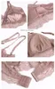 100% Naturlig Silk Sheer Womens Triangle Lace Bra Sexig Lace Underkläder Storlek S M L XL