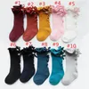 10Colors Kids Princess Stock Girls Butterfly Stringy Selvedge Baby Girls Cotton Stocks Bow Knit Knee High Socks Children Clothes 0-8Y B11