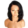 바디 웨이브 밥 레이스 프론트 가발 흑인 여성을위한 인간의 머리카락 브라질 버진 젖은 물결 모양의 사전 뽑아 아기 머리카락으로 Diva1 130 % 밀도
