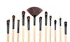 32 wooden handle wool makeup brush Black Full Cosmetic Kit Make up Brushes for Face Powder Eye shadow Foundation brush