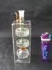 Três bongs de água de vidro de pneu, bongs de vidro por atacado queimadores de óleo cachimbos de vidro cachimbos de água plataformas de petróleo para fumar