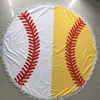 Couvertures 150cm Baseball Softball Tapisserie Serviette de plage Couverture ronde avec gland Fringing Throw Sports Yoga Mat Nappe