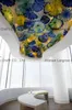 Handgemaakte geblazen lampen bloemplaat voor wanddecoratie stijl multicolor murano glas hangende platen kunst