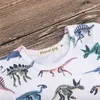 Mode 2018 kinderen meisjes kleding baby meisje ruches dinosaurus mini jurk katoen casual sundress korte mouw losse peuter meisjes jurk 0-4t