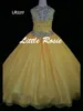 Beauty Fuchsia White Yellow Chiffon Beads Flower Girl Dresses Girls039 Pageant Dresses HolidaysBirthday DressSkirt Custom Siz7136639