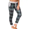 Plaid Long Pants Drawstring Sports Slacks Trousers Sweatpants Women Casual Jogger Dance Harem Sport Pants 3 Colors OOA4144