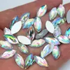 200pcs 7 15 9 20mm AB Clear Horse Eye Marquise Shape Acrylic Rhinestone Strass Beads Diy Bride Dress Clothes Decoration ZZ183189Y