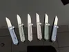 High Quality 6 Styles Mini Small Flipper Folding Knife D2 Stone Wash Blade TC4 Titanium Alloy Outdoor EDC Pocket Knives EDC Tools