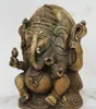 6 '' Tibet Ganapati Bronze Ganesh Lord Ganesha Elefante Estátua de Buda Escultura