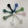 New Arrival Glass Hand Pipe Pyrex Glass Pipes Smoking Tobacco Hand Pipes Spoon Pipe Dab Tools For Dry Herb HSP01