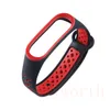 Para Xiaomi MI Band 3 4 Bandas de Silicone Dual Cor Strap Smart Watch Band Contraste Nenhum Rastreador de Fitness