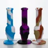 8,3 polegada mini crânio silicone tubos de água fumo tabaco mão plataformas com silicone baixo tigela de vidro tigela colorida cachimbuleiro