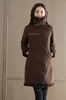 Cappotti invernali per le donne 2018 Brand New Addensare caldo Parka in pelle scamosciata Moda femminile Cappotto lungo Giacca da donna Cappotto in lana di agnello con cerniera