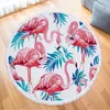 150cm Sommar Sandy Simning Camping Strandhandduk Toallas Microfiber Round Fashion Flamingo Print Beach Handdukar Tassel