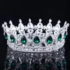 Luxus Vintage Gold Hochzeit Krone Legierung Braut Tiara Barock Königin König Krone Gold Farbe Strass Tiara Krone4776989