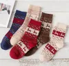 Varmförsäljning! Kvinnors strumpor Färg Höst-Vinter Kvinnor Varm Ullstrumpor Bekväm randig djursocka för Lady Girls Funny Socks