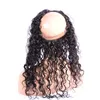 Vague d'eau de cheveux humains indiens 3 faisceaux avec dentelle frontale 4 pcs/lot 8-30 pouces faisceaux avec 360 dentelle frontale réglable bande oreille à oreille