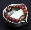 Naturlig gammal röd agat armband dzi agate retro handsträng tibetansk buddha pärlor